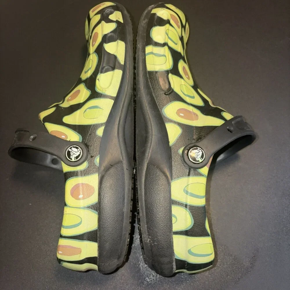 Avocado Crocs Men’s Size 11 Comfort, Footwear Novelty Clogs